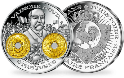 Frappe en argent pur 2000 ans d'histoire monétaire française: «25 centimes Lindauer 1914»